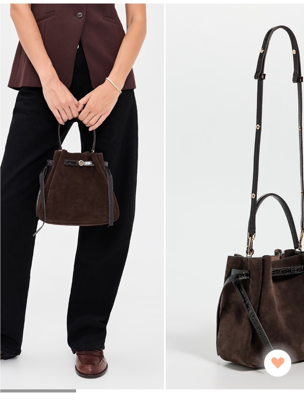 Tory Burch Suede Bucket Bag